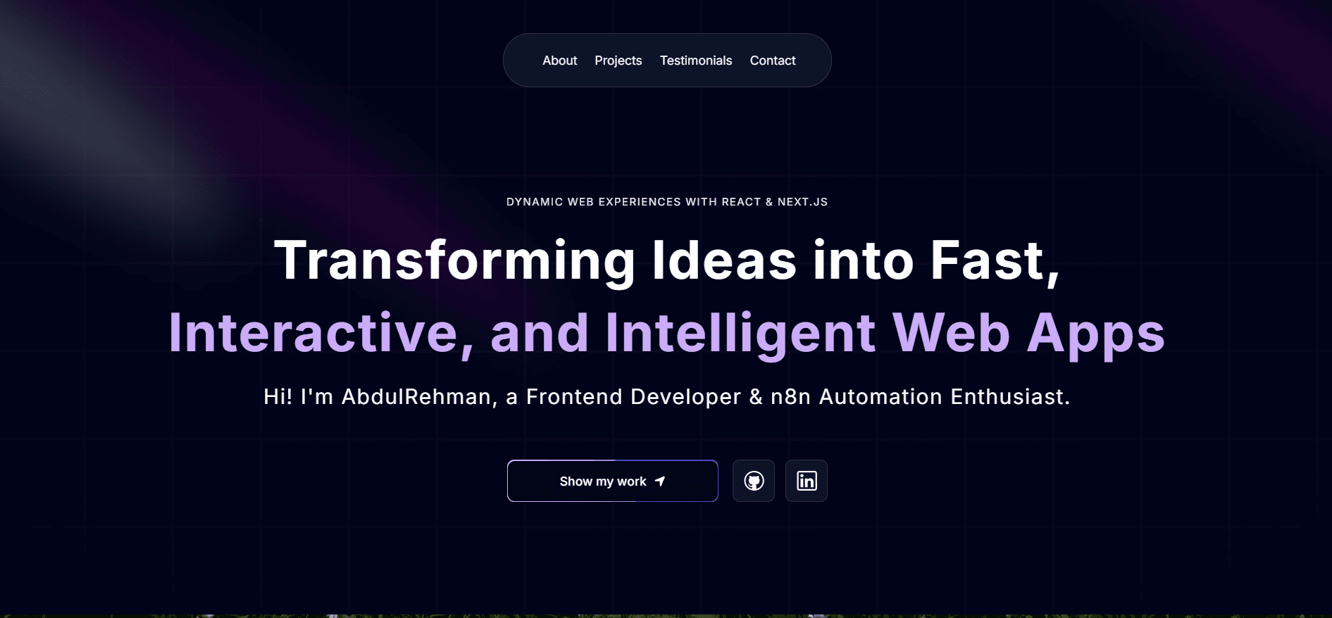 Personal Developer Portfolio