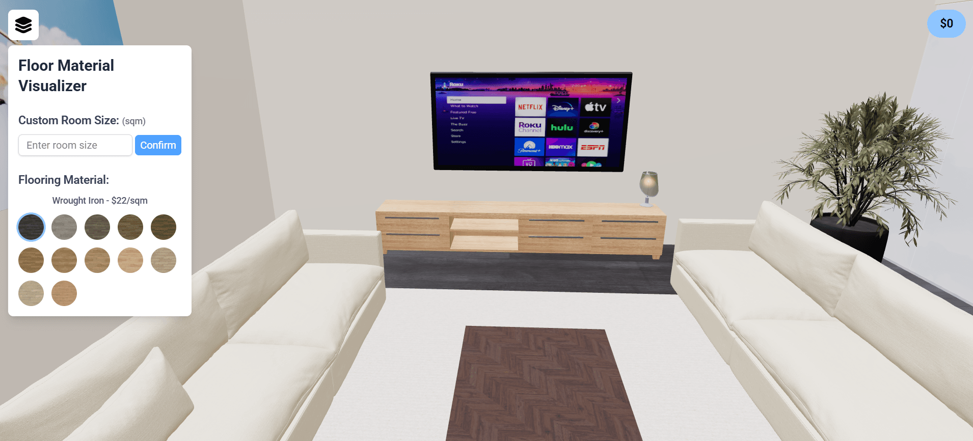 3D Virtual Room Showcase